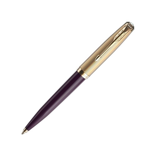 Шариковая ручка Parker 51 DELUXE PLUM GT, стержень: M, цвет чернил: black, в подарочной упаковке.