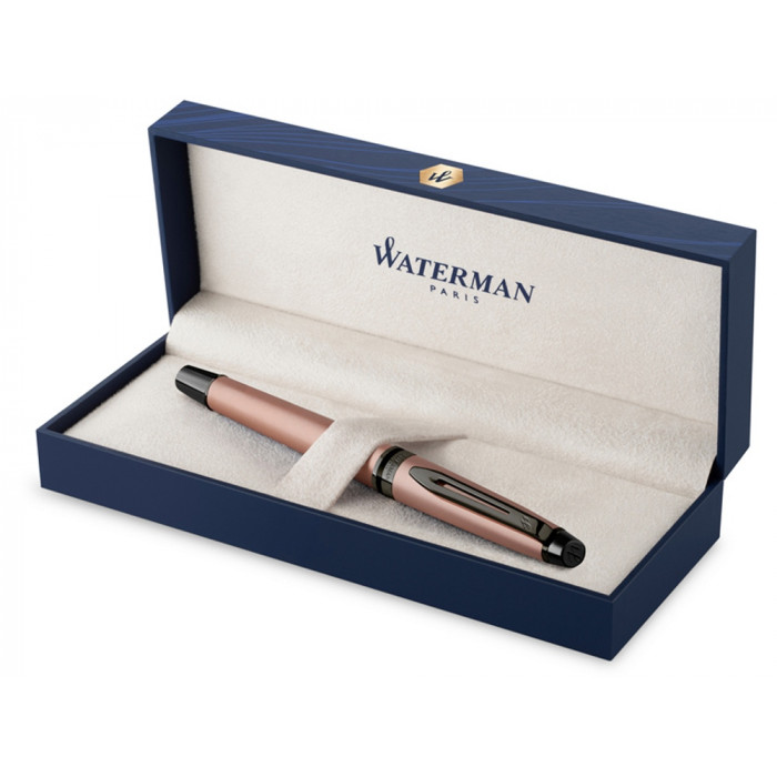 Перьевая ручка Waterman Expert Rose Gold F BLK в подарочной упаковке