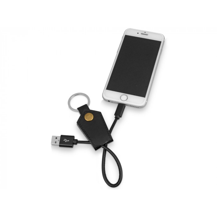 Кабель-брелок USB-Lightning Pelle, черный