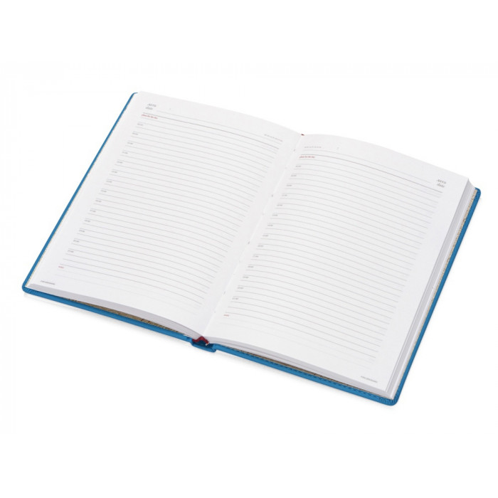 Ежедневник недатированный А6+ Velvet, зефирный голубой