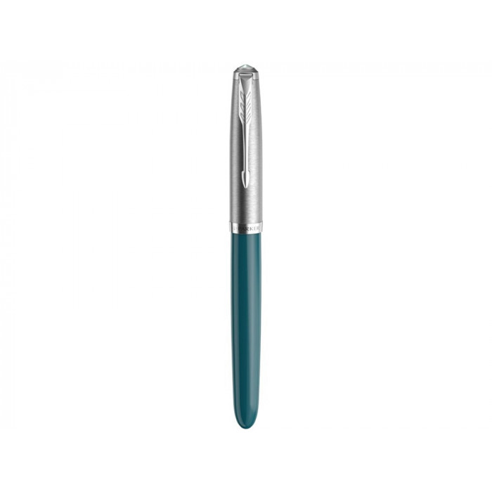 Перьевая ручка Parker 51 CORE TEAL BLUE CT, перо: F, цвет чернил: black, в подарочной упаковке.