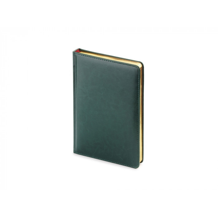 Ежедневник А5 датированный Sidney Nebraska 2026, зеленый (золотой обрез)