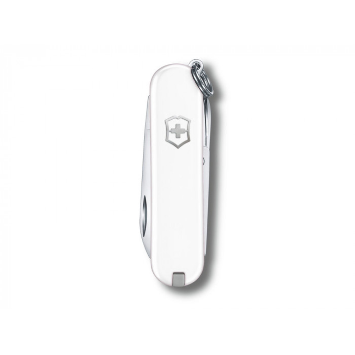 Нож-брелок VICTORINOX Classic SD Colors Falling Snow, 58 мм, 7 функций, белый