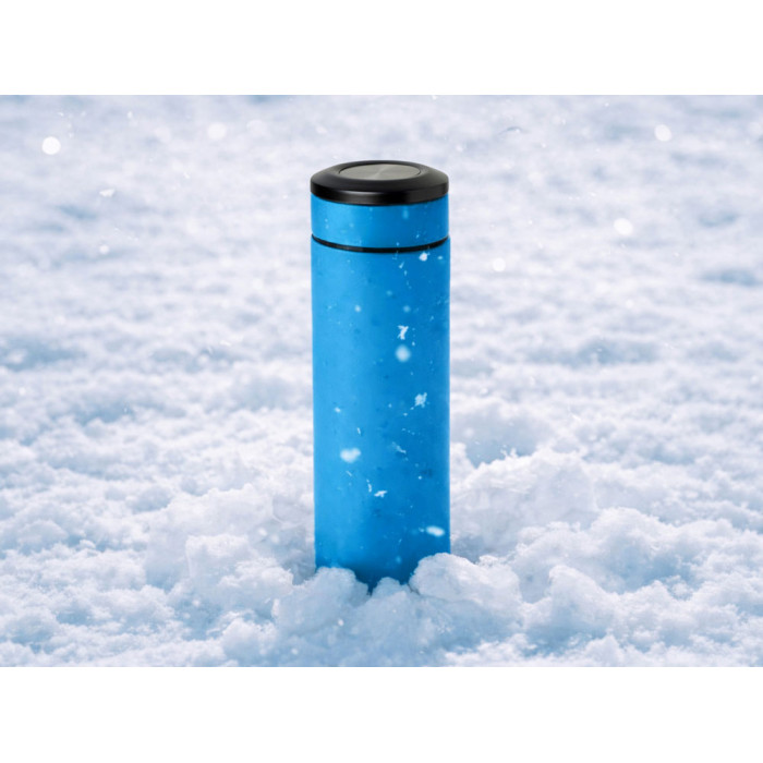 Термос Confident с покрытием soft-touch 420мл, голубой