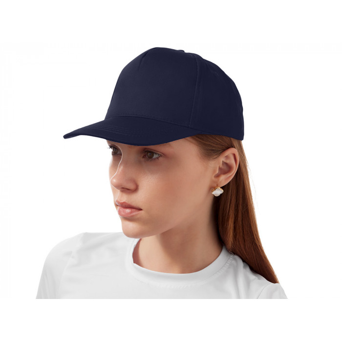 Бейсболка Мемфис 230 5-панельная, темно-синяя