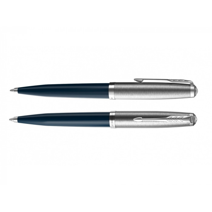 Шариковая ручка Parker 51 CORE MIDNIGHT BLUE CT, стержень: M, цвет чернил: black, в подарочной упаковке.