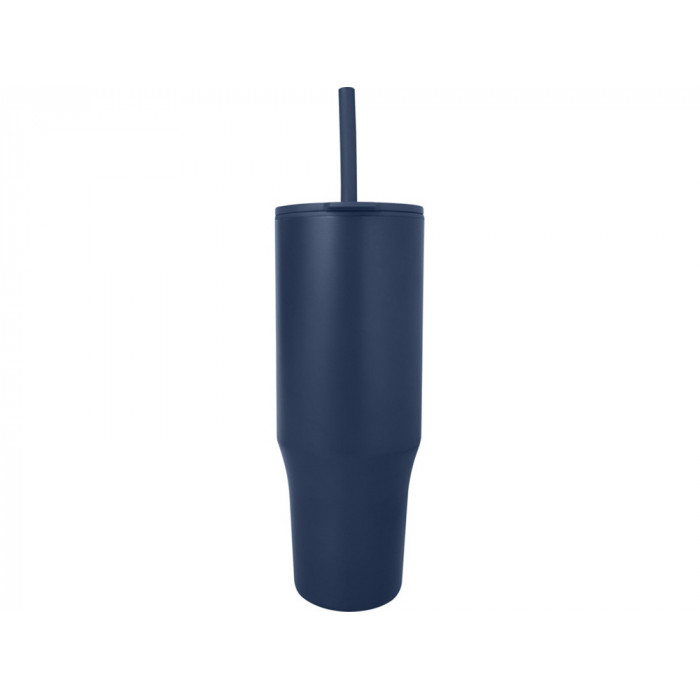 Brady термостакан с силиконовой трубочкой, объемом 900 мл, сертифицированный согласно RCS - Темно - синий