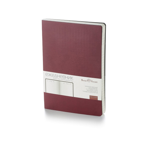 Ежедневник А5 недатированный Megapolis Velvet Flex, бордовый