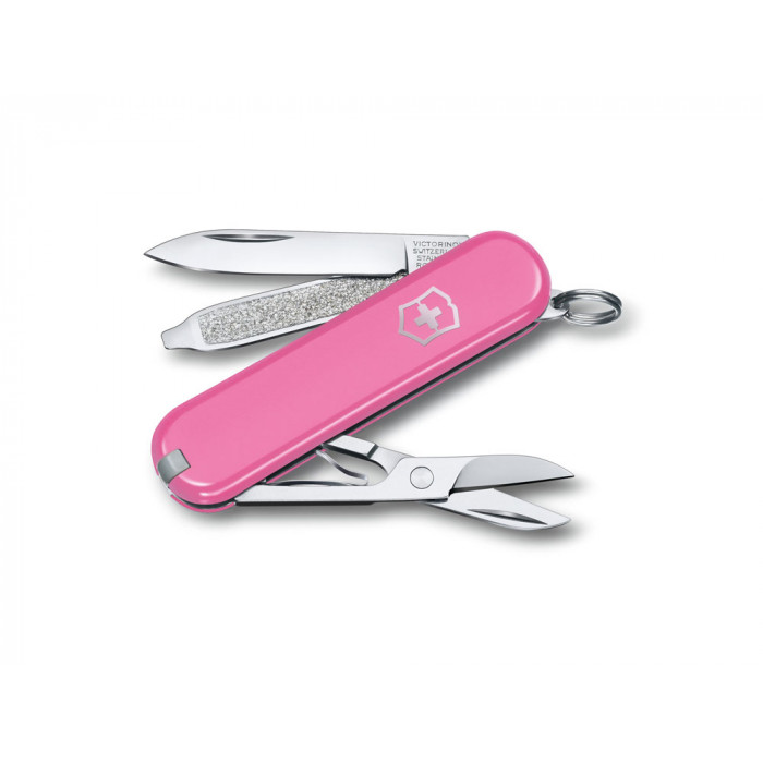 Нож-брелок VICTORINOX Classic SD Colors Cherry Blossom, 58 мм, 7 функций, розовый