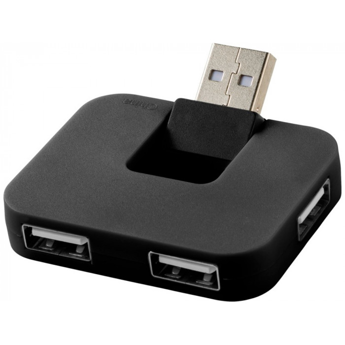 USB Hub Gaia на 4 порта, черный