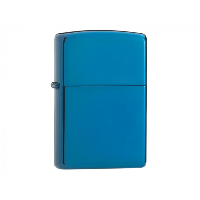 Зажигалка ZIPPO Classic с покрытием Sapphire™, латунь/сталь, синяя, глянцевая, 38x13x57 мм