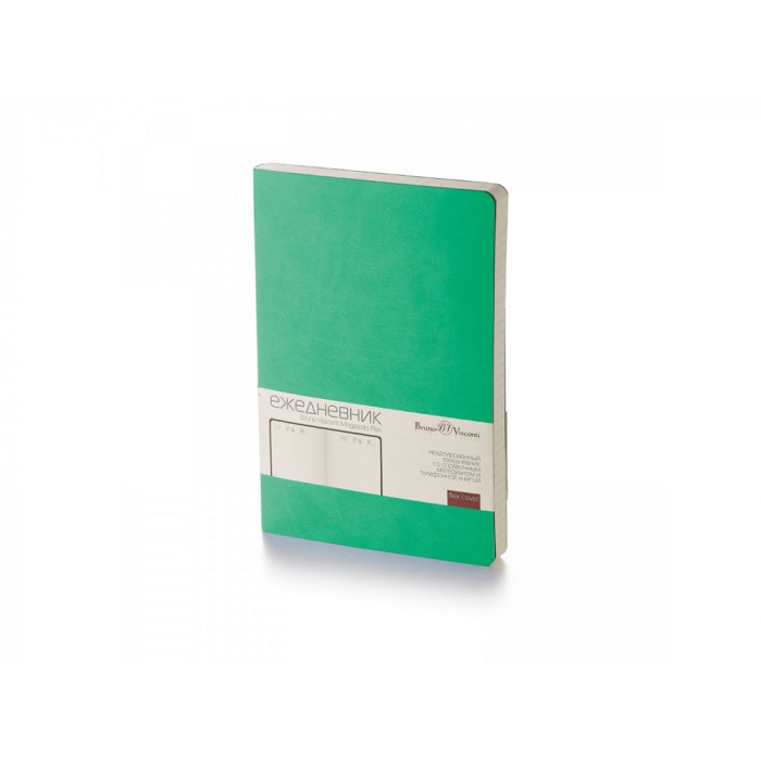 Ежедневник А5 недатированный Megapolis Velvet Flex, зеленый флуор
