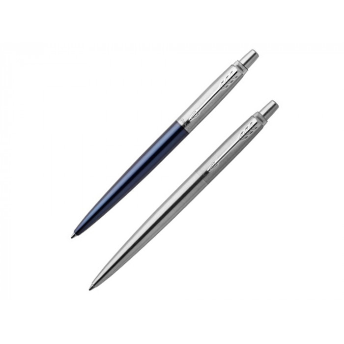 Набор из 2х ручек в подарочной коробке: Parker Jotter Essential, Royal Blue CT и Parker Jotter Essential, St. Steel СT