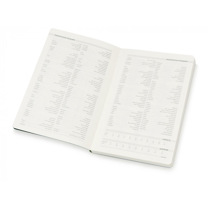 Ежедневник А5 недатированный Megapolis Velvet Flex, зеленый