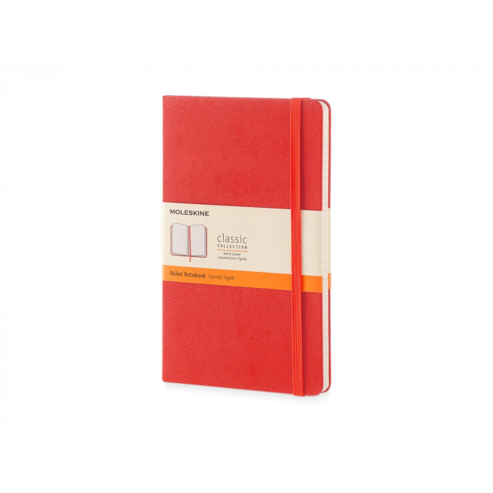 Записная книжка Moleskine Classic (в линейку) в твердой обложке, Large (13х21см), красный