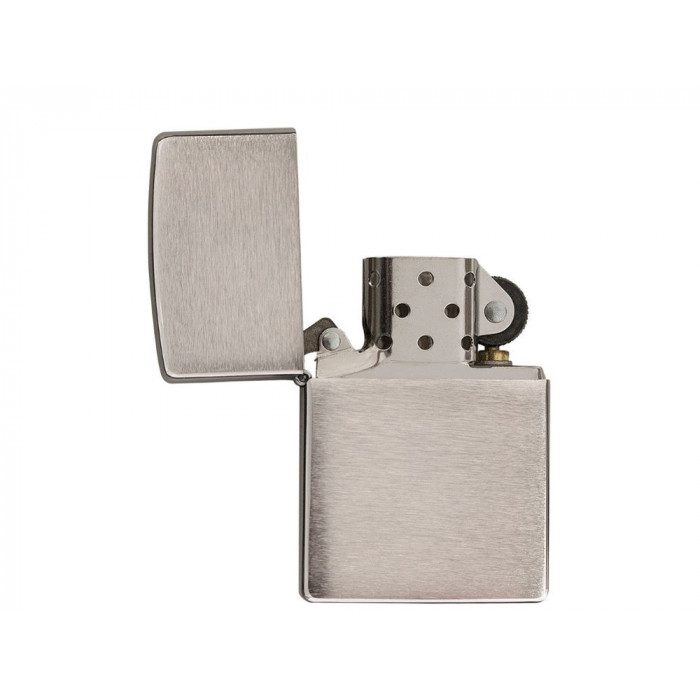 Зажигалка ZIPPO Armor™ c покрытием Brushed Chrome, латунь/сталь, серебристая, матовая, 38x13x57 мм