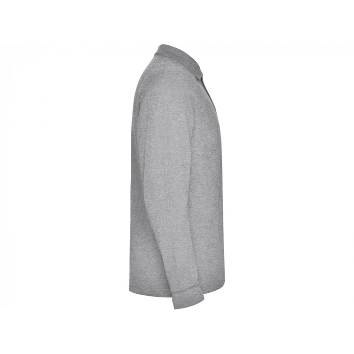 Рубашка поло Estrella мужская с длинным рукавом, серый меланж