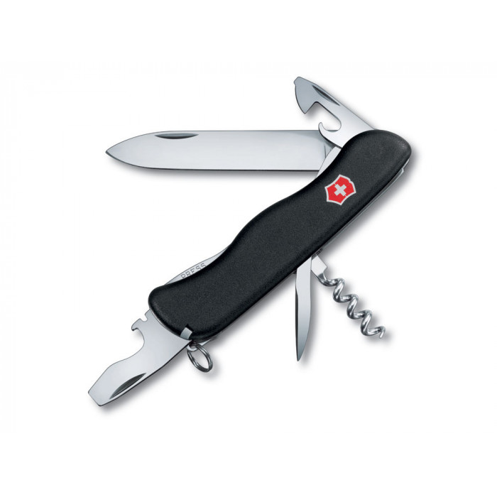 Нож перочинный VICTORINOX Picknicker, 111 мм, 11 функций, с фиксатором лезвия, чёрный