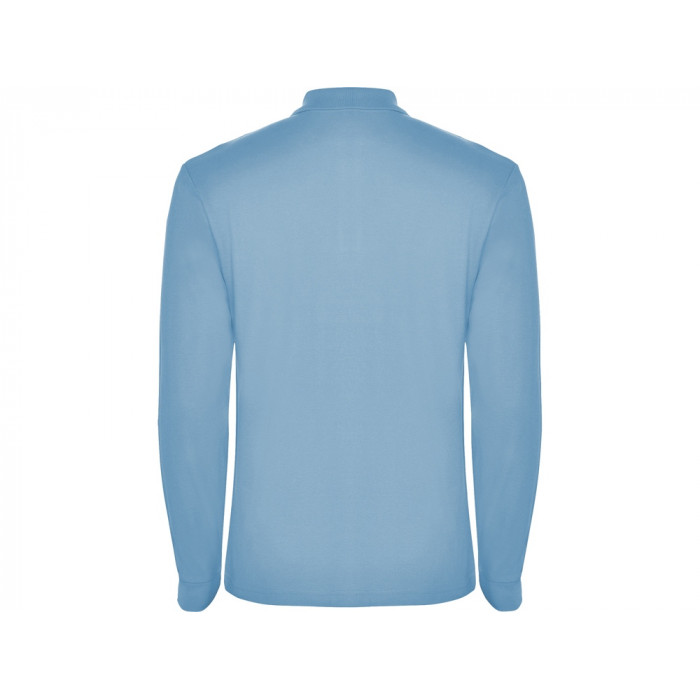 Рубашка поло Estrella мужская с длинным рукавом, небесно-голубой