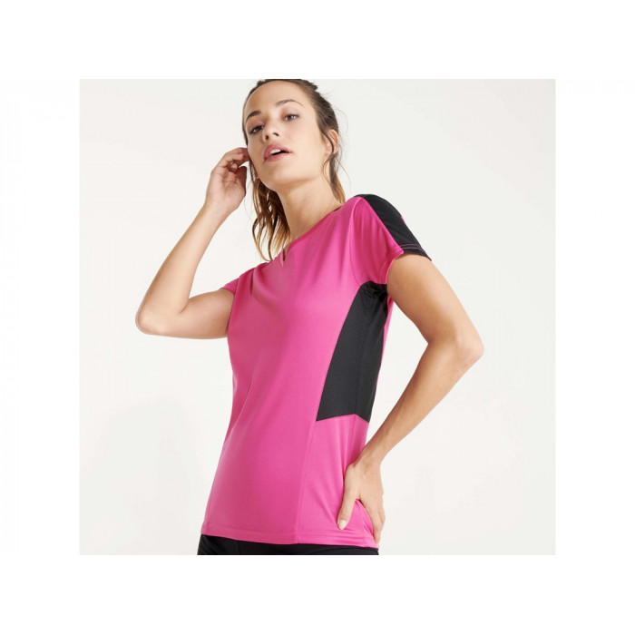 Футболка Suzuka женская, яркая фуксия /черный