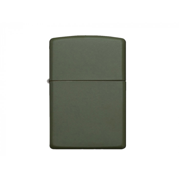 Зажигалка ZIPPO Classic с покрытием Green Matte, латунь/сталь, зелёная, матовая, 38x13x57 мм