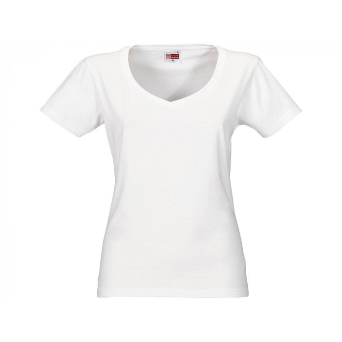 Футболка Heavy Super Club женская с V-образным вырезом, белый