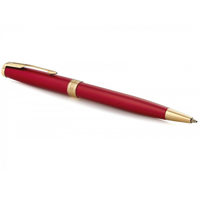 Шариковая ручка Parker Sonnet , Lacquer Intense Red GT, стержень: M, цвет чернил: black , в подарочной упаковке