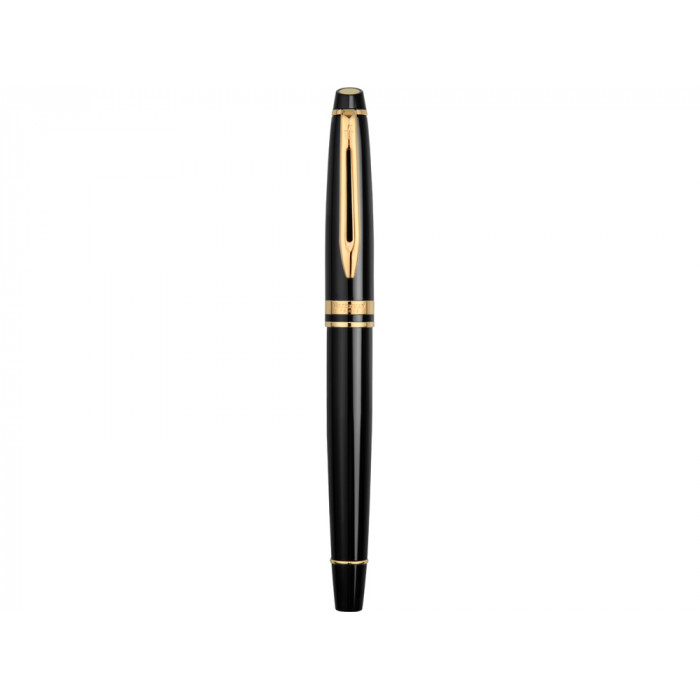 Ручка-роллер Waterman Expert 3, цвет: Black Laque GT, стержень: Fblk