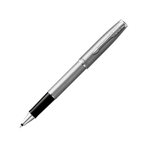 Ручка роллер Parker Sonnet T546  Stainless Steel CT, стержень: F, цвет чернил: black, в подарочной упаковке