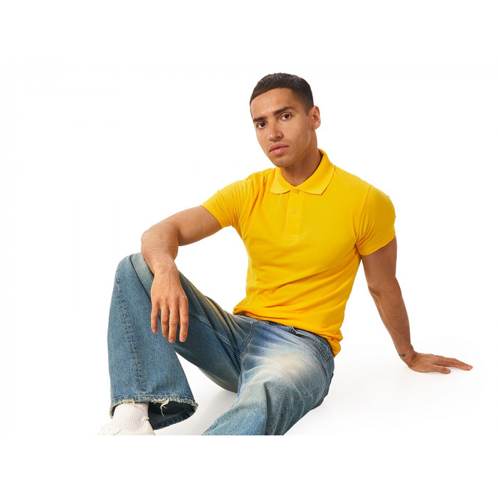 Рубашка поло First мужская, золотисто-желтый