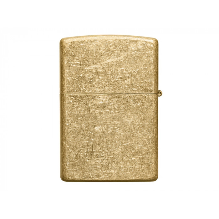 Зажигалка ZIPPO Classic с покрытием Tumbled Brass, латунь/сталь, золотистая, матовая, 38x13x57 мм