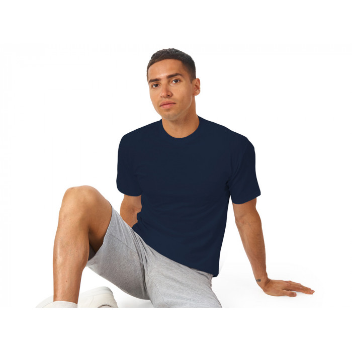 Футболка из френч терри Warsaw унисекс 220гр, темно-синий