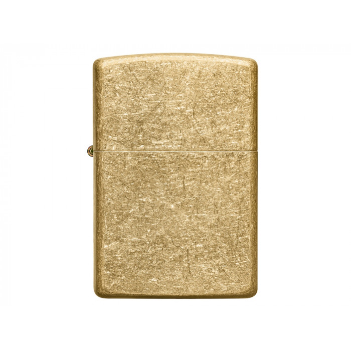 Зажигалка ZIPPO Classic с покрытием Tumbled Brass, латунь/сталь, золотистая, матовая, 38x13x57 мм