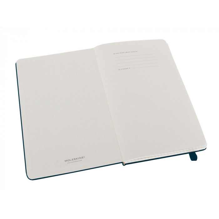 Записная книжка Moleskine Classic (в клетку) в твердой обложке, Large (13х21см), голубой сапфир