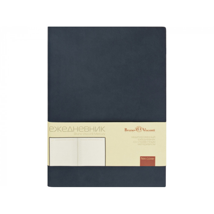 Ежедневник А5 недатированный Mercury, темно-синий Navy