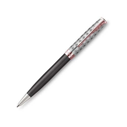 Шариковая ручка Parker Sonnet Premium Metal & Grey Lacquer PGT, стержень: M, цвет чернил: black , в подарочной упаковке