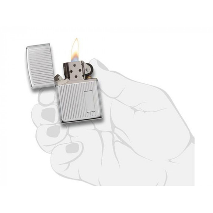 Зажигалка ZIPPO Classic с покрытием High Polish Chrome, латунь/сталь, серебристая, 38x13x57 мм