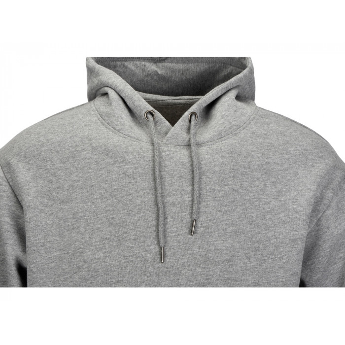 Толстовка с капюшоном оверсайз Lisbon унисекс, серый меланж