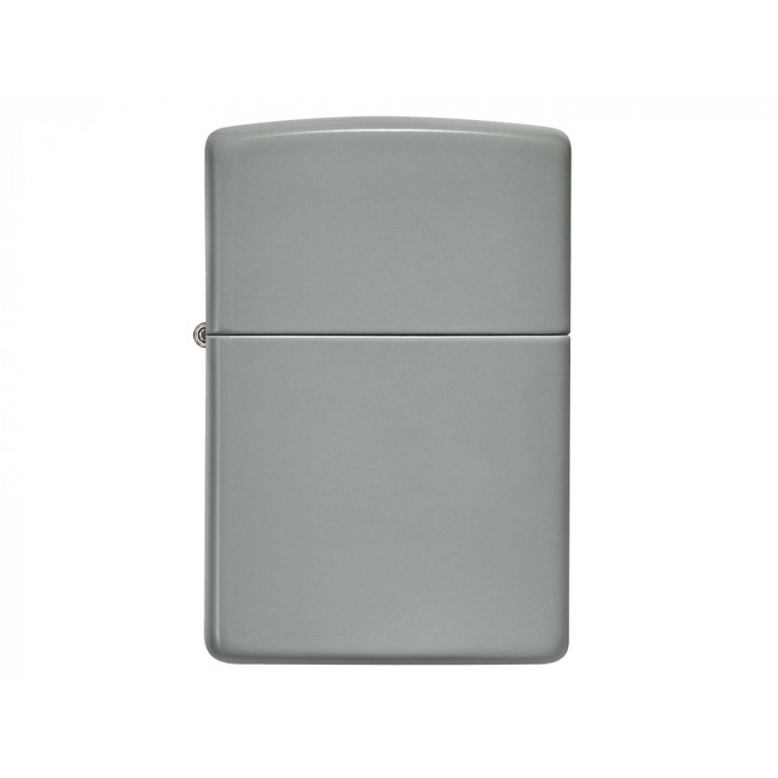 Зажигалка ZIPPO Classic с покрытием Flat Grey, латунь/сталь, серая, глянцевая, 38x13x57 мм