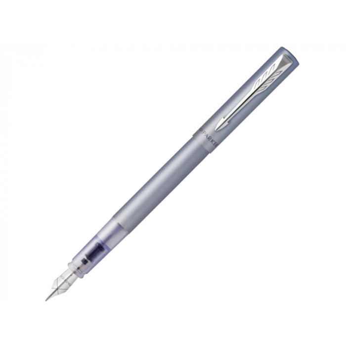 Перьевая ручка Parker Vector XL Silver Blue CT, цвет чернил blue, перо: F/M, в подарочной упаковке.