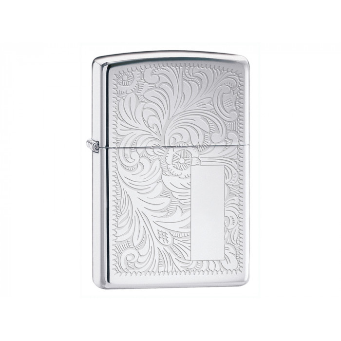 Зажигалка ZIPPO Venetian с покрытием High Polish Chrome, латунь/сталь, серебристая, 38x13x57 мм