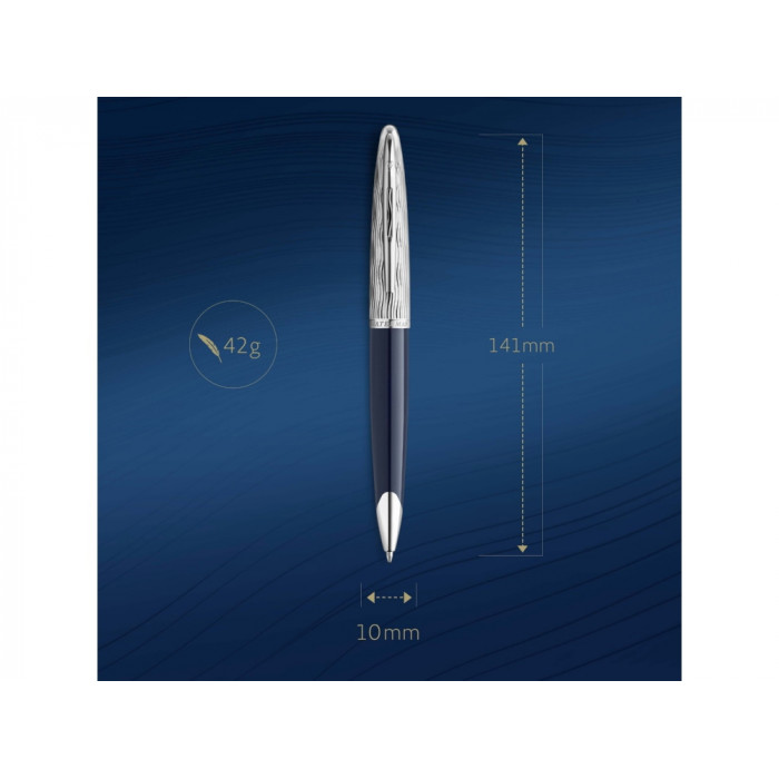 Шариковая ручка Waterman Carene22 SE deluxe Blue CT, стержень: M, цвет: Blue, в подарочной упаковке