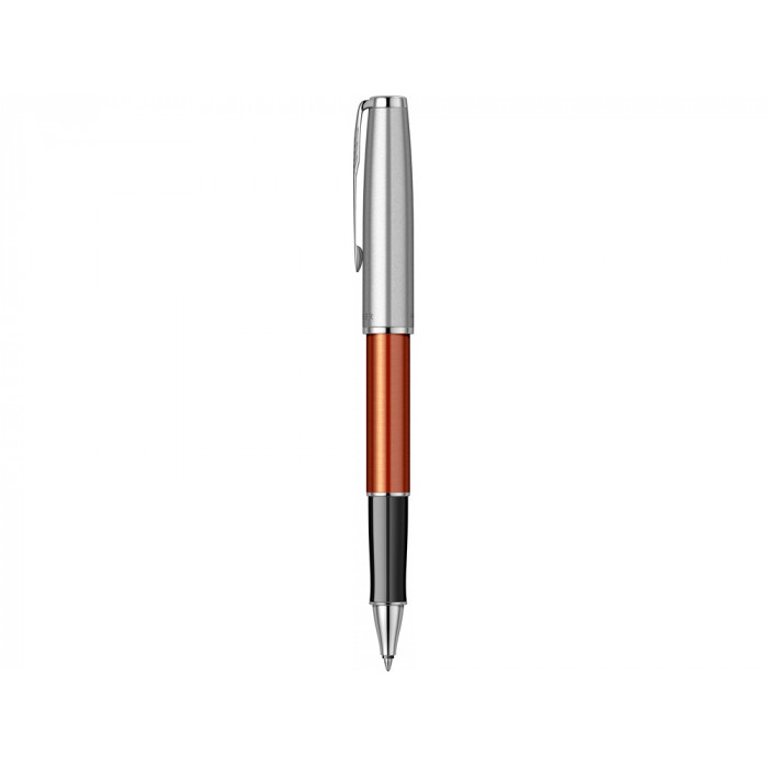 Ручка-роллер Parker Sonnet Essentials Orange SB Steel CT, цвет чернил black,перо: F, в подарочной упаковке.