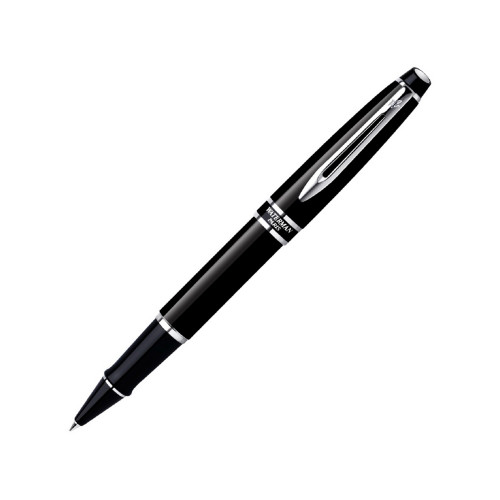 Ручка-роллер Waterman Expert, цвет: Black Laque CT, стержень: Fblk