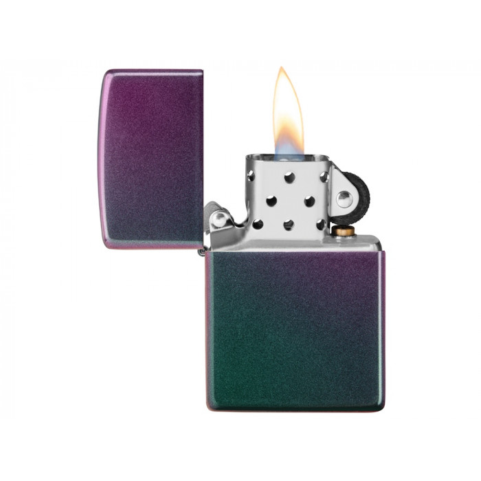 Зажигалка ZIPPO Classic с покрытием Iridescent, латунь/сталь, фиолетовая, матовая, 38x13x57 мм