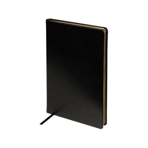 Ежедневник недатированный А5 Megapolis Nebraska, черный с золотым обрезом (Р)