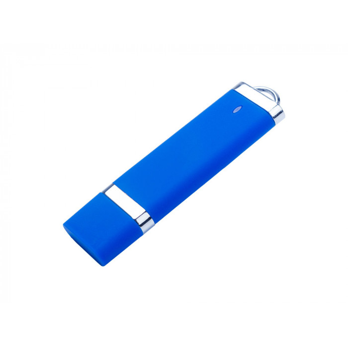 USB-флешка на 64 ГБ с покрытием soft-touch Орландо, синий