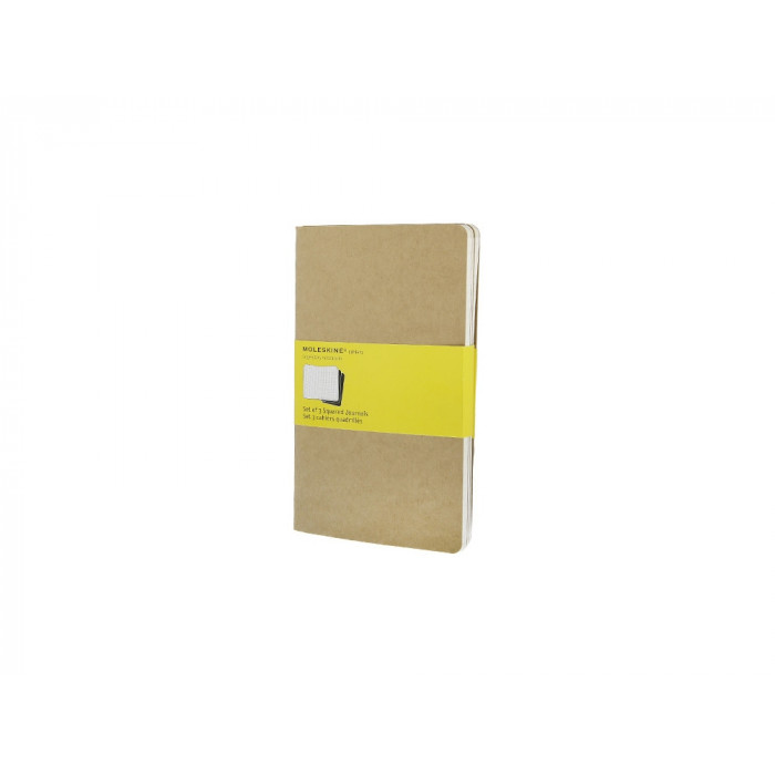 Записная книжка Moleskine Cahier (в клетку, 3 шт.), Large (13х21см), бежевый