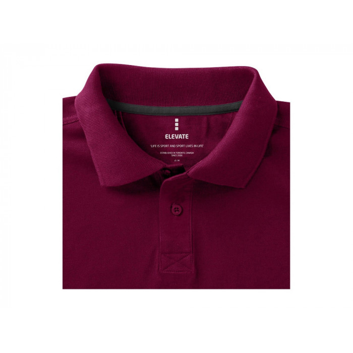 Calgary мужская футболка-поло с коротким рукавом, бургунди