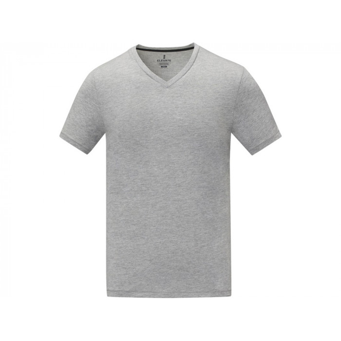 Somoto Мужская футболка с коротким рукавом и V-образным вырезом , серый яркий